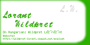 lorant wildpret business card